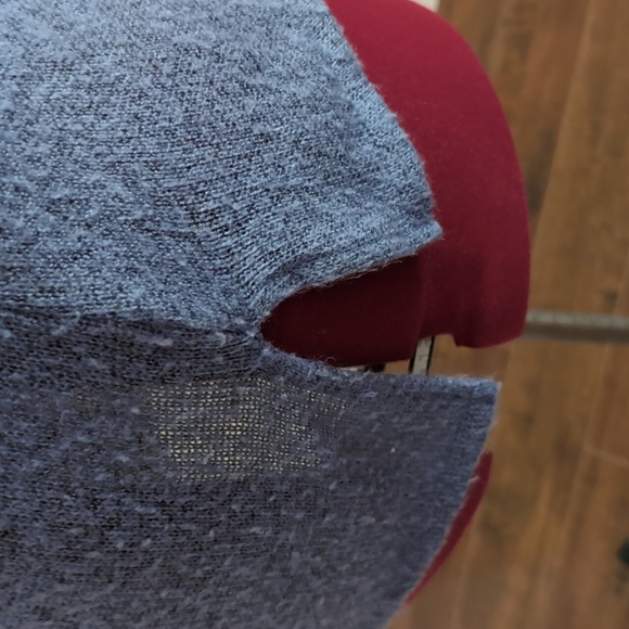 DKNY| Blue Large Cowl Neck Long Sleeve Sweater Acrylic Polyester Blend - Picture 5 of 16